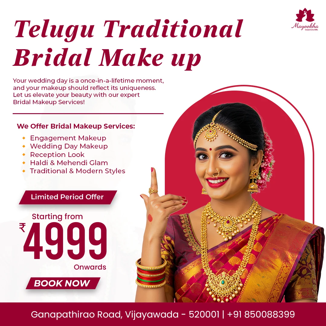 Mayookha Makeovers bridal campaign