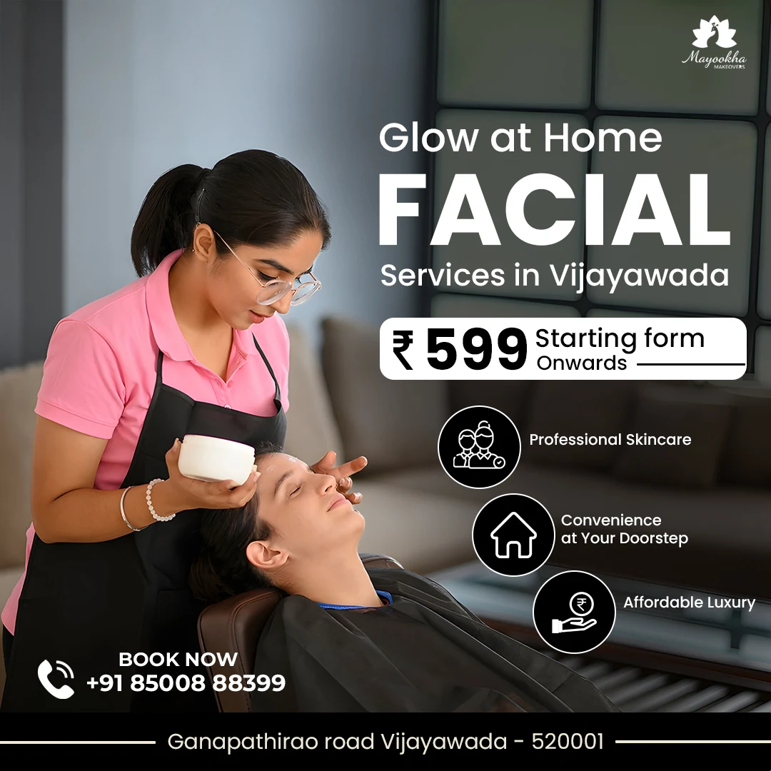 Mayookha home facial services campaign artwork